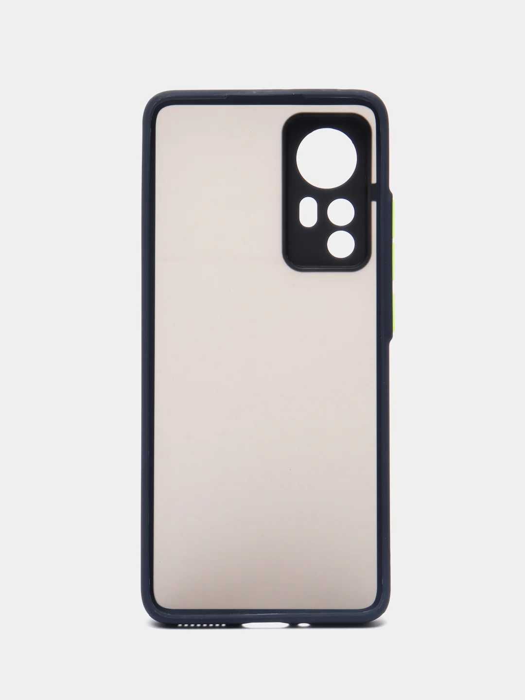 Синий чехол пластиковый Xiaomi 12, 12X, 12S Сяоми 12 / 12Х / 12С матовый, с цветными кнопками
