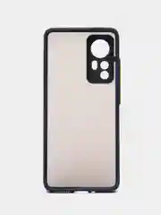Синий чехол пластиковый Xiaomi 12, 12X, 12S  Сяоми 12 / 12Х / 12С матовый, с цветными кнопками