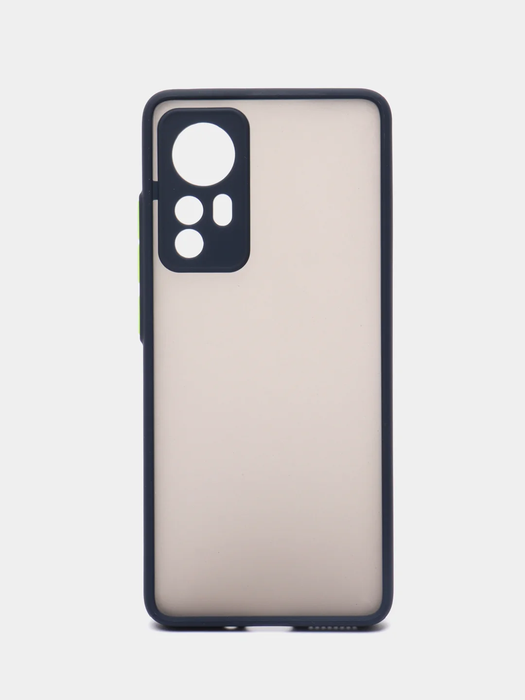 Синий чехол пластиковый Xiaomi 12, 12X, 12S Сяоми 12 / 12Х / 12С матовый, с цветными кнопками