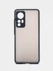 Синий чехол пластиковый Xiaomi 12, 12X, 12S  Сяоми 12 / 12Х / 12С матовый, с цветными кнопками