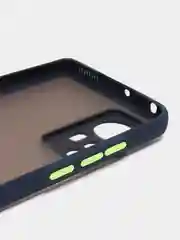 Синий чехол пластиковый Xiaomi 12, 12X, 12S  Сяоми 12 / 12Х / 12С матовый, с цветными кнопками