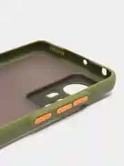 Лесной зеленый чехол пластиковый Xiaomi 12, 12X, 12S  Сяоми 12 / 12Х / 12С матовый, с цветными кнопками