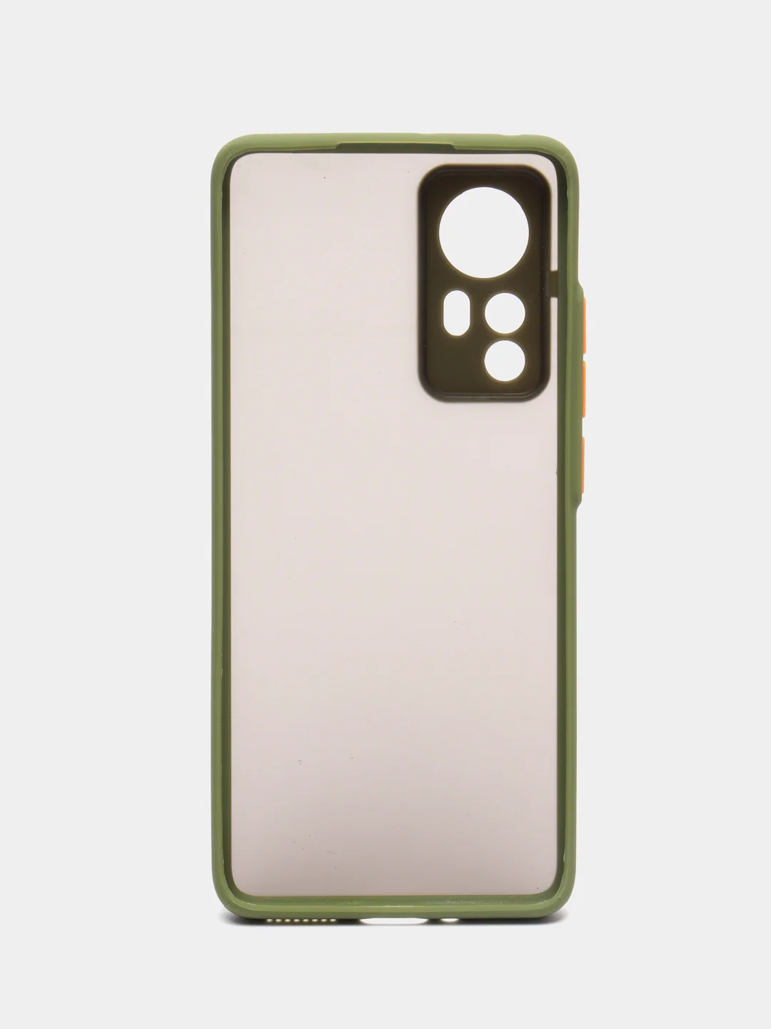 Лесной зеленый чехол пластиковый Xiaomi 12, 12X, 12S Сяоми 12 / 12Х / 12С матовый, с цветными кнопками
