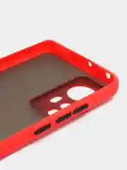 Красный чехол пластиковый Xiaomi 12, 12X, 12S  Сяоми 12 / 12Х / 12С матовый, с цветными кнопками