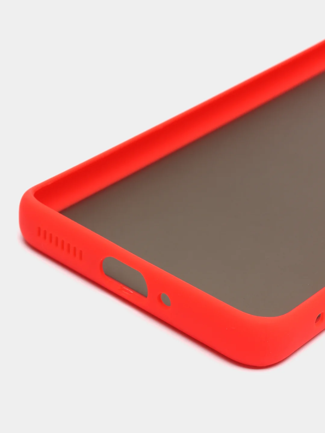 Красный чехол пластиковый Xiaomi 12, 12X, 12S Сяоми 12 / 12Х / 12С матовый, с цветными кнопками