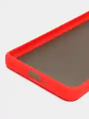 Красный чехол пластиковый Xiaomi 12, 12X, 12S  Сяоми 12 / 12Х / 12С матовый, с цветными кнопками
