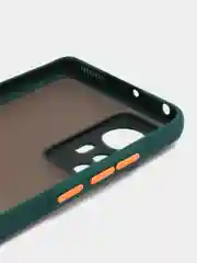 Зеленый чехол пластиковый Xiaomi 12, 12X, 12S  Сяоми 12 / 12Х / 12С матовый, с цветными кнопками