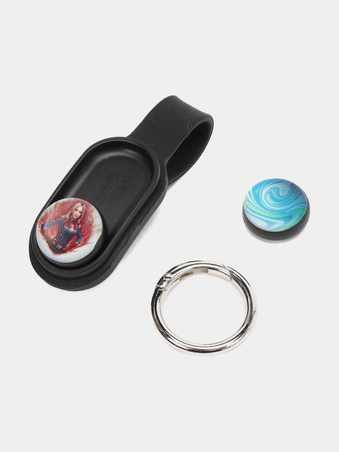 Черный игрушка антистресс Pop Puck (поп пак), магнитный брелок, шайбы, подарок