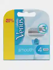 Сменные кассеты Venus Smooth для бритья, 4 штуки Сменные кассеты для женской бритвы