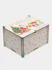 Коробка новогодняя "Самому лучшему ребёнку на свете", цветная деревянная (для подарков)