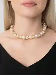 Ожерелье жемчужное, украшение на шею, калье, новогоднее, праздничное