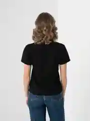 Черный футболка женская