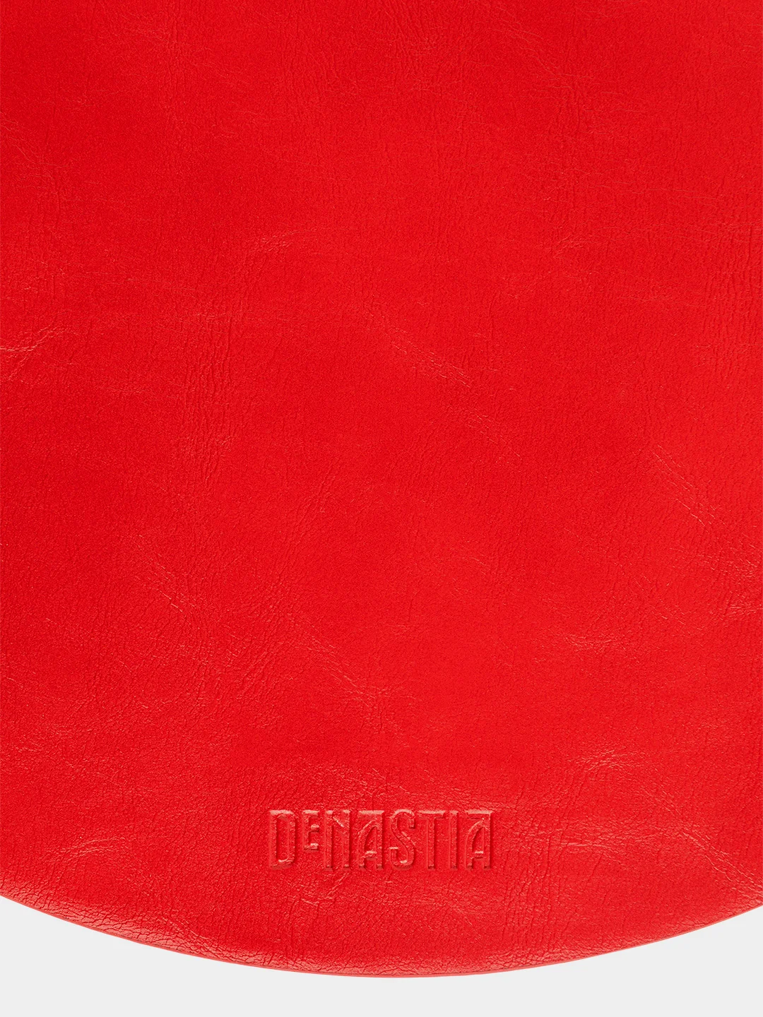 Салфетка сервировочная DeNASTIA "Крокодил", красная, искусственная кожа, 36 cм