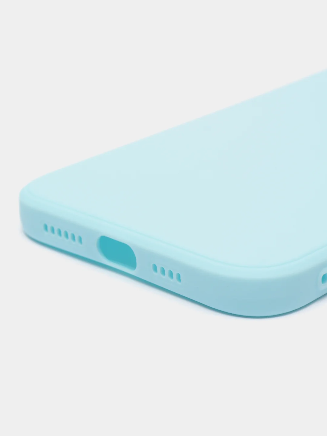 Голубой чехол для iPhone 14 / 14 Pro / 14 Plus / 14 Pro Max (айфон 14) силиконовый