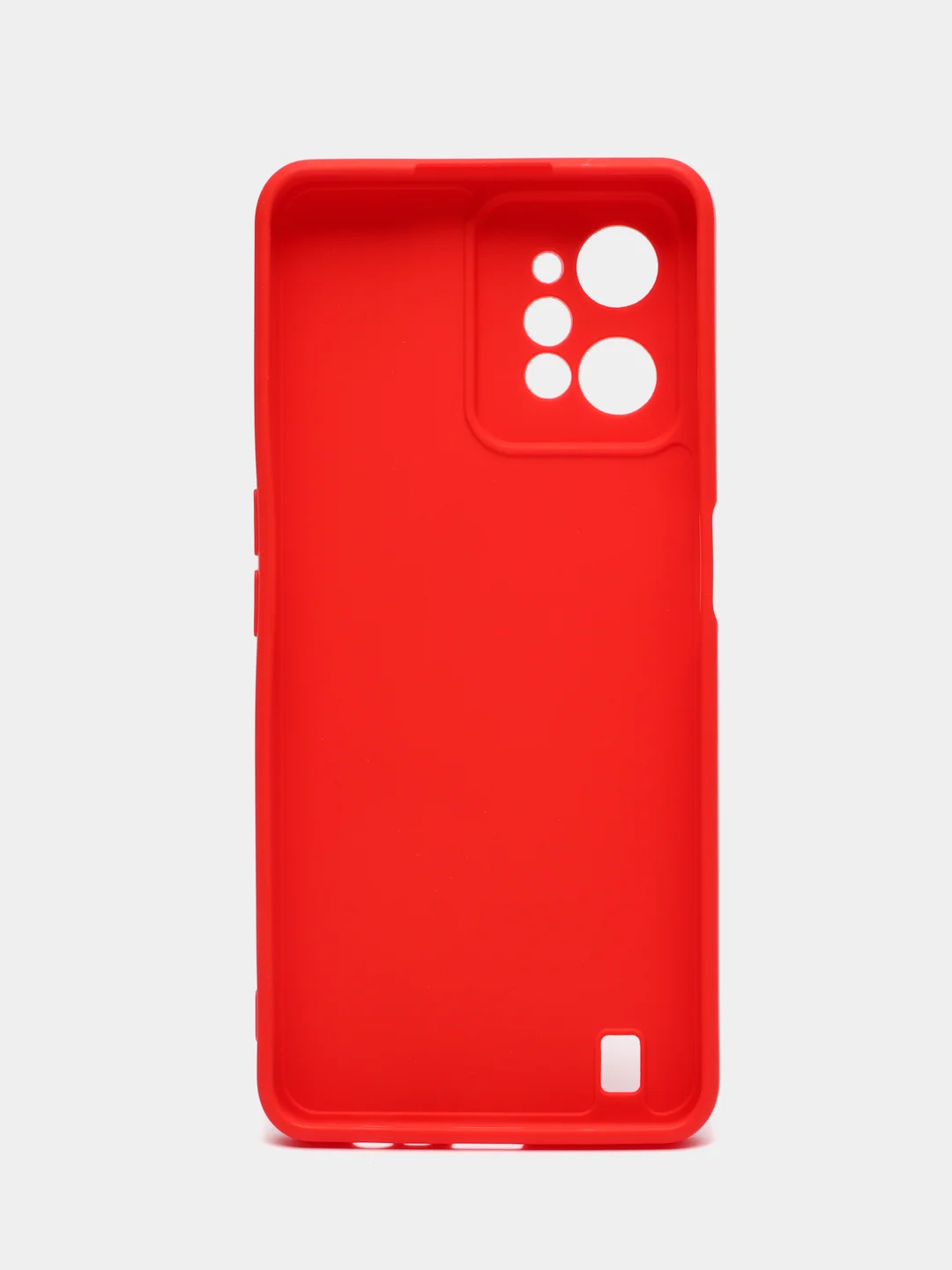 Красный чехол для Realme C30, C31, C33, C35  ( Реалми С30 С31 С33 С35 ) силиконовый, прозрачный