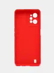 Красный чехол для Realme C30, C31, C33, C35  ( Реалми С30 С31 С33 С35 ) силиконовый, прозрачный