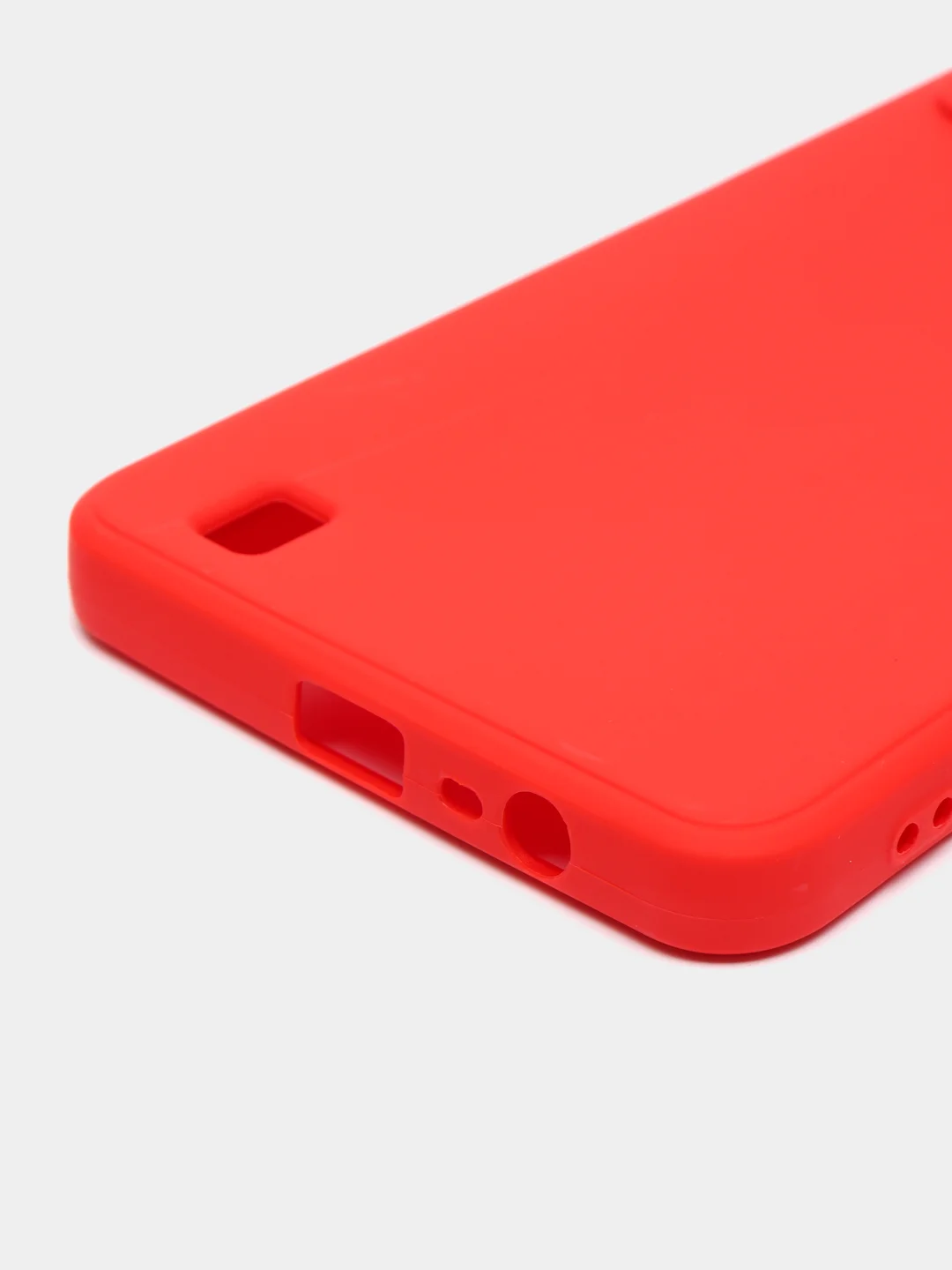 Красный чехол для Realme C30, C31, C33, C35  ( Реалми С30 С31 С33 С35 ) силиконовый, прозрачный