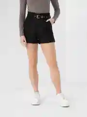 Черный шорты теплые