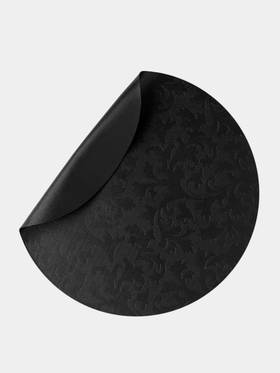 Салфетка сервировочная LUCKY, черная, искусственная кожа, 38 cм