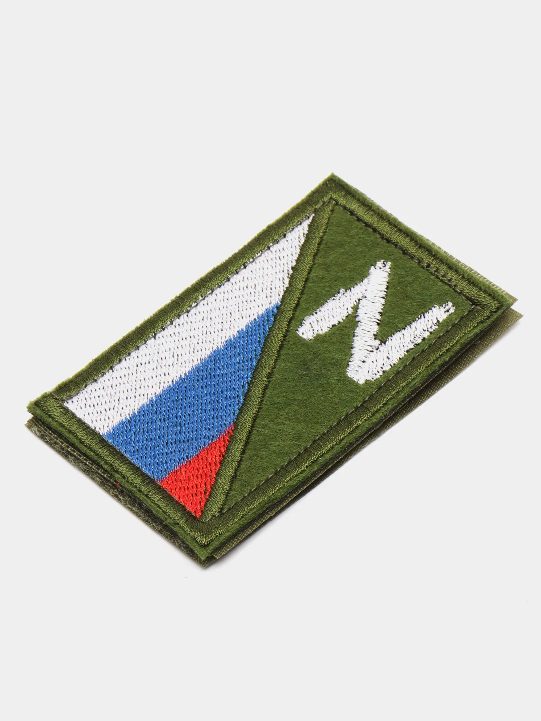 Хаки шеврон нашивка на одежду "Z. Флаг России", на липучке