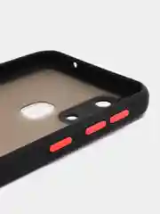 Черный чехол пластиковый Samsung Galaxy M31 (Самсунг Галакси М31), матовый, с цветными кнопками