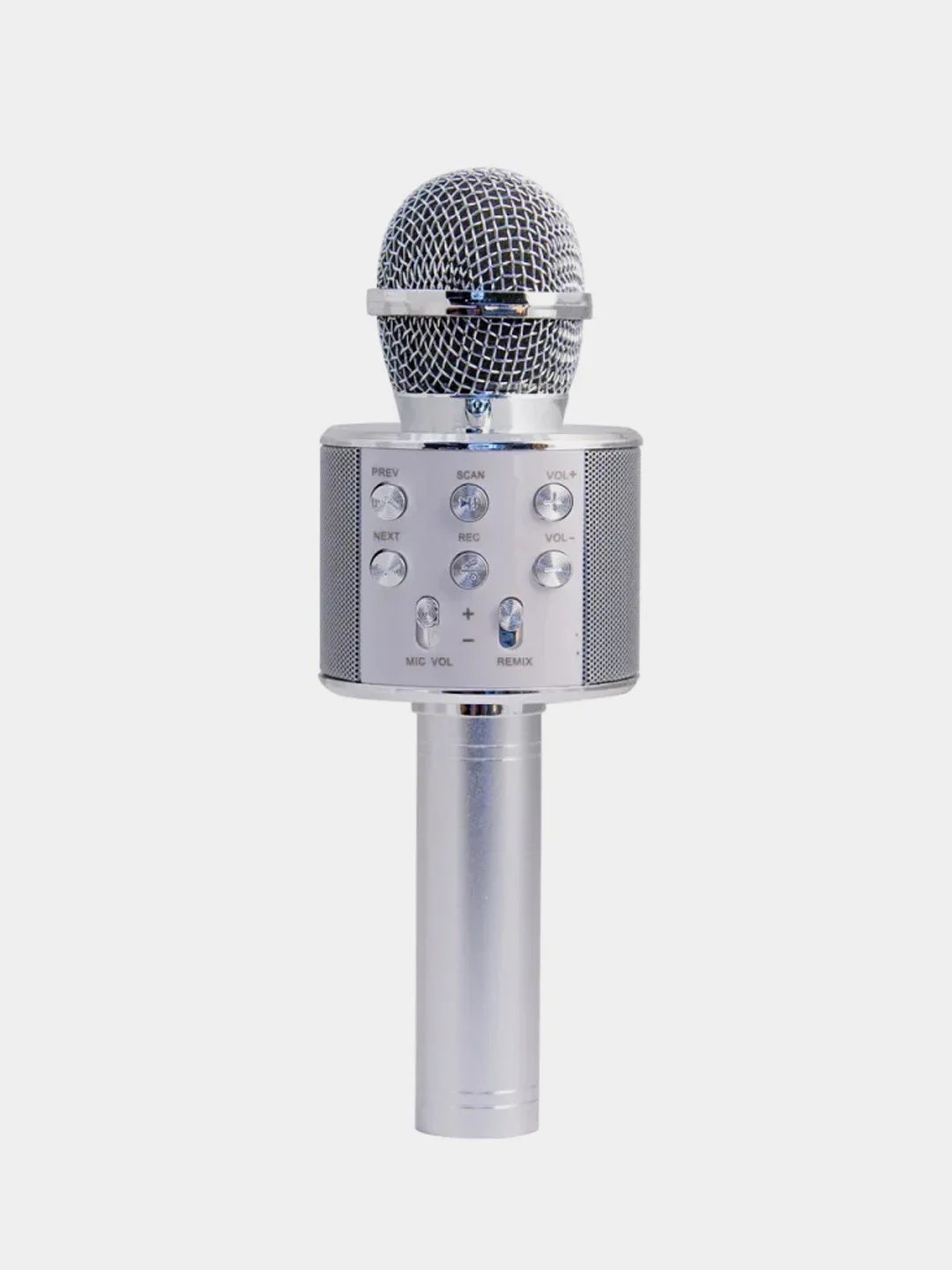 Серебряный караоке-микрофон Magic Acoustic Superstar, с Bluetooth