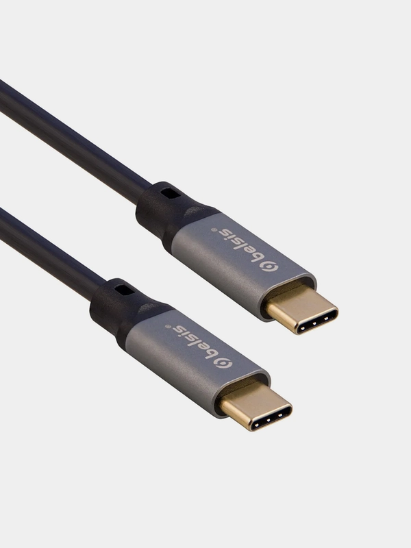 Кабель Belsis USB 3.2 Type C, 100W, 20 Гбит/с, металлические разъемы, длина 1,8 м.