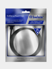 Кабель Belsis USB 3.1 Type C - DisplayPort, 4K, 165Hz, чёрный, длина 1,8 м