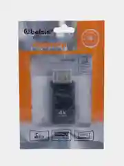 Черный адаптер Belsis DisplayPort 1.3v - HDMI, 4K, UHD, однонаправленный DP-HDMI, чёрный