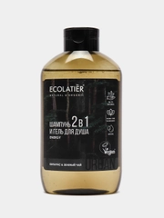 Мужской гель для душа и шампунь 2 в 1 кипарис и зеленый чай Ecolatier Urban 600 мл