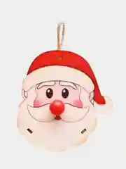 Алый деревянная новогодняя игрушка для ёлки, на батарейках