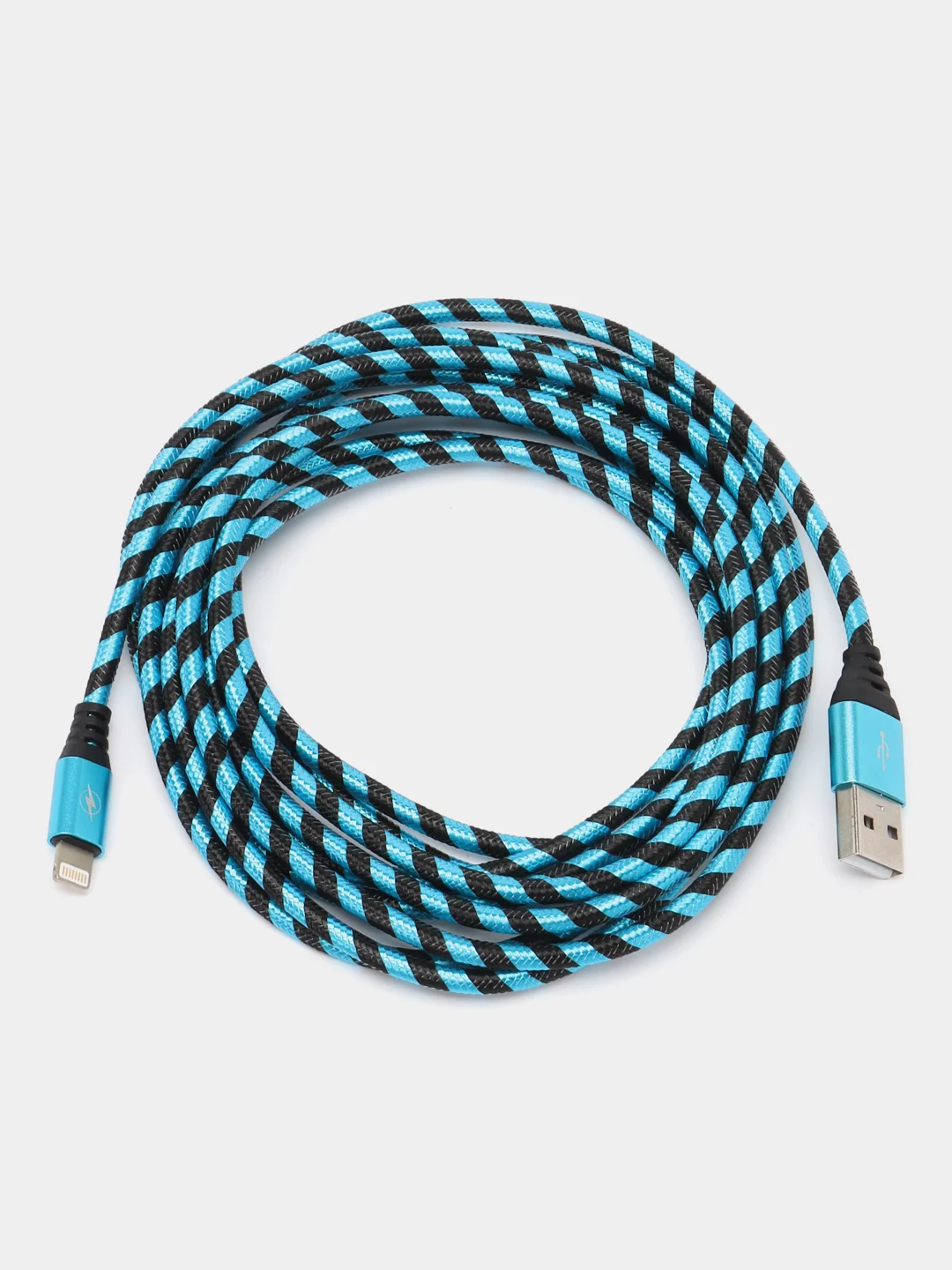 Синий 3 МЕТРА Быстрая зарядка 3А Кабель USB iPhone зарядник провод шнур