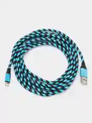 Синий 3 МЕТРА Быстрая зарядка 3А Кабель USB iPhone зарядник провод шнур