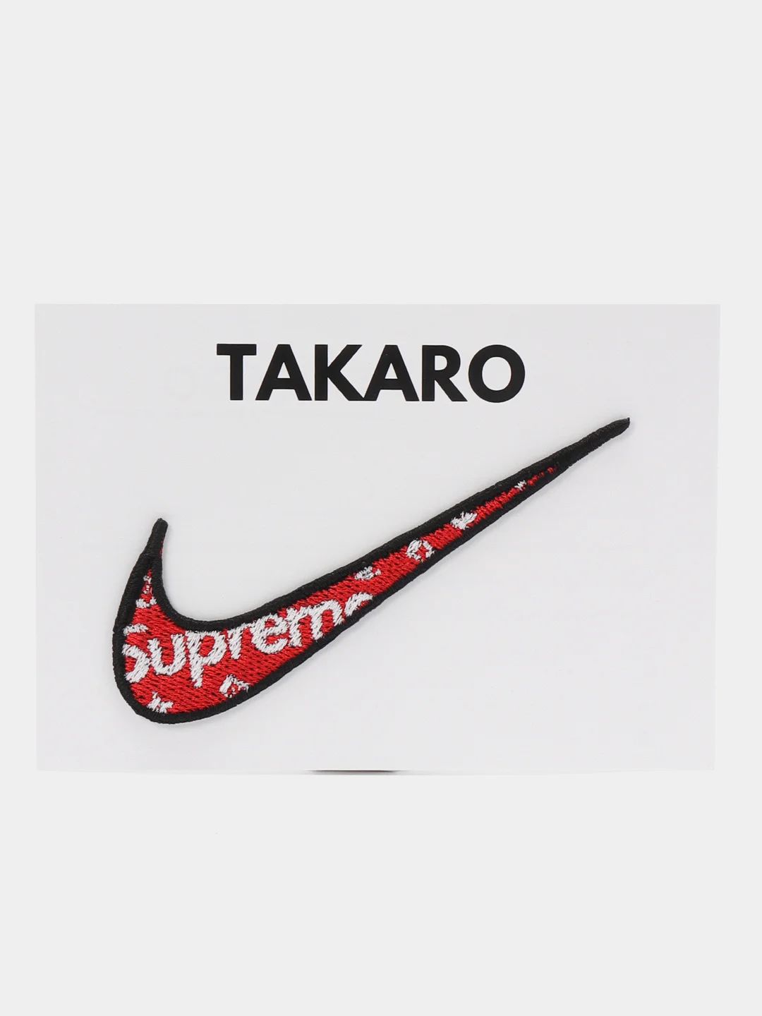 Алый нашивка с термоклеем Supreme (Суприм)