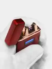 Красный подарочный набор Зажигалка бензиновая, бензин