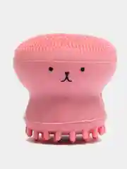 Коралловый меланж спонж-щетка Медуза для лица/ двусторонняя силиконовая щеточка для умывания/ 11 цветов