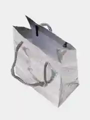 Серебряный пакет подарочный