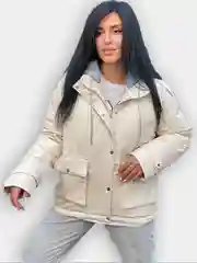 Белый куртка женская, экокожа