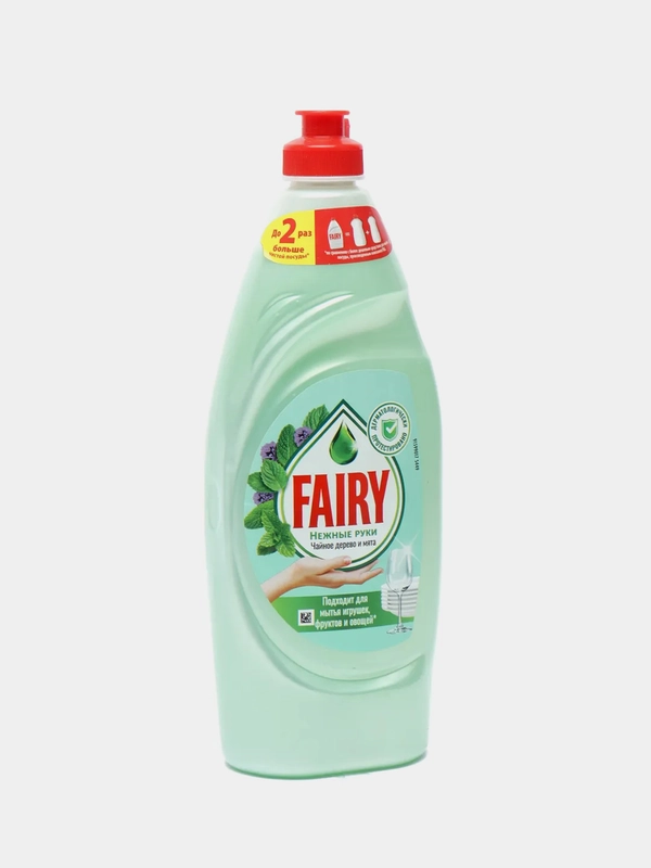 Средство для мытья посуды Fairy "Нежные ручки", чайное дерево и мята, 650 мл