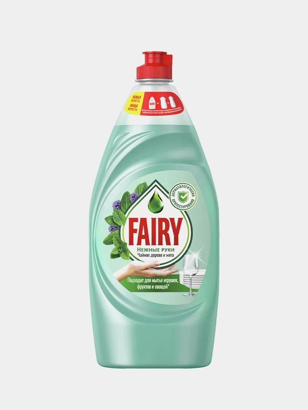 Средство для мытья посуды Fairy "Чайное дерево и мята", 900 мл