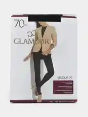 Колготки женские Glamour "Velour", 70 ден, черные, матовые, плотные