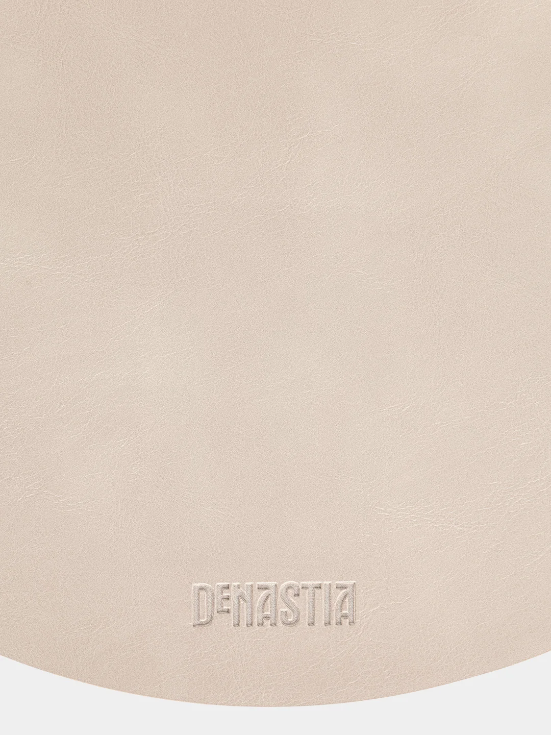 Салфетка сервировочная DeNASTIA  "Крокодил", бежевая, искусственная кожа, 36 см