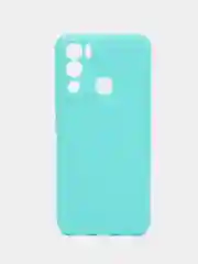 Бирюзовый чехол Infinix Hot 12i силиконовый, цветной, матовый