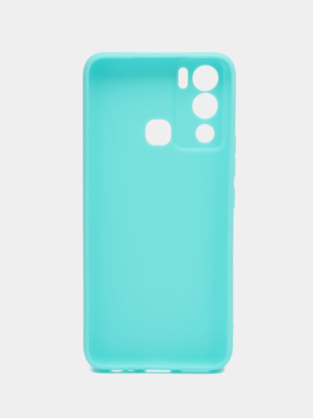 Бирюзовый чехол Infinix Hot 12i силиконовый, цветной, матовый