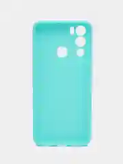 Бирюзовый чехол Infinix Hot 12i силиконовый, цветной, матовый