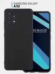 Чехол для Samsung Galaxy A32 4G силиконовый ROSCO матовый c бортиком-защитой вокруг камер