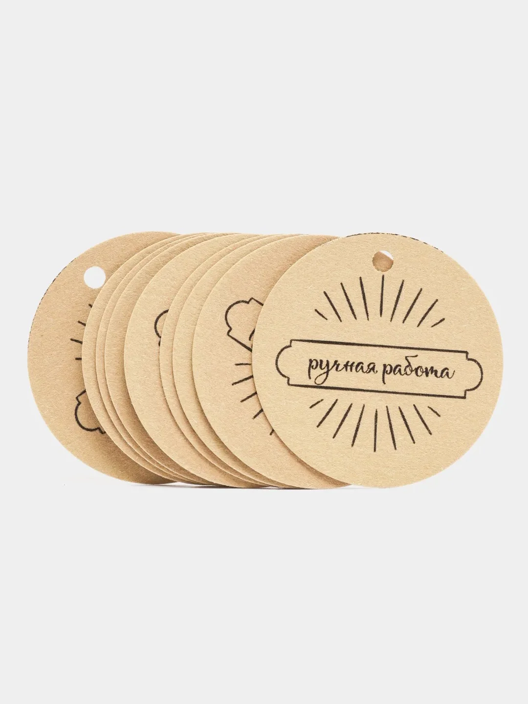 Серый бирка "handmade"