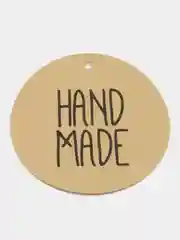 Красный бирка "handmade"