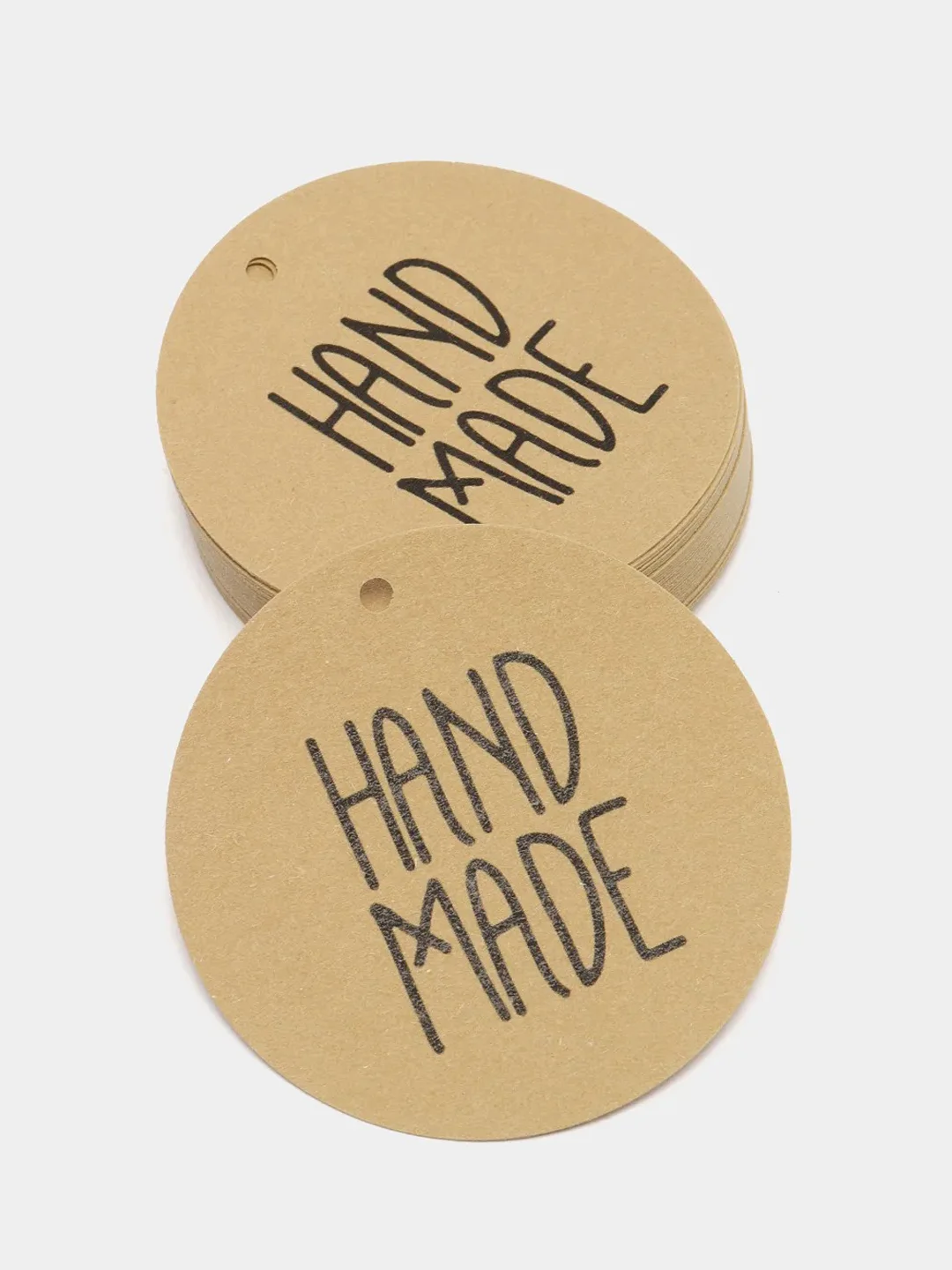Красный бирка "handmade"