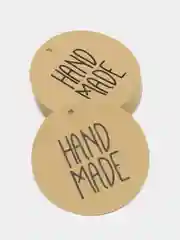 Красный бирка "handmade"